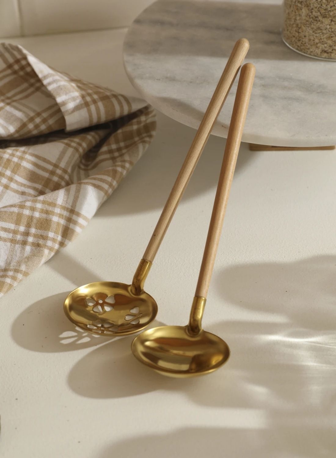 Set de cuchara y espumadera gold