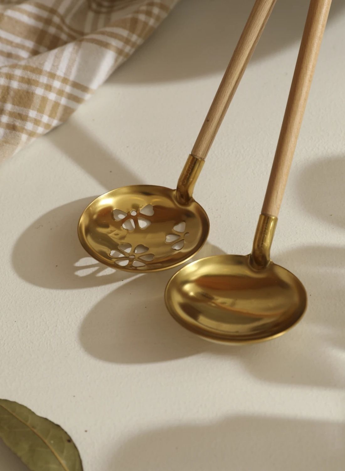 Set de cuchara y espumadera gold
